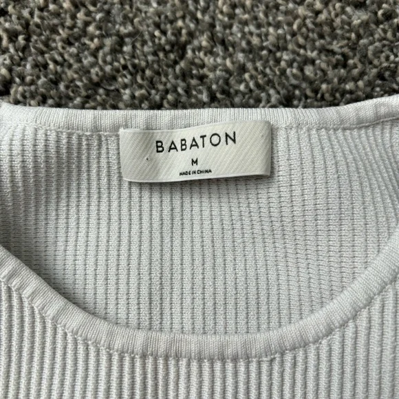 Babaton White Ribbed Tank Top - Picture 6 of 7
